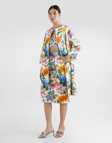 Kabáty Dolce & Gabbana Dolce & Gabbana Floral-Print Cotton Jacquard Coat Rôznofarebný | F0AG8TFSFOAHA5KU, 1