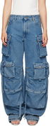 Attico Fern Cargo Wide-Leg Jeans