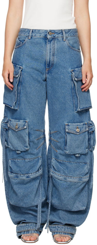 Džínsy The Attico Attico Fern Cargo Wide-Leg Jeans Modrá | 247WCP84 D049, 0