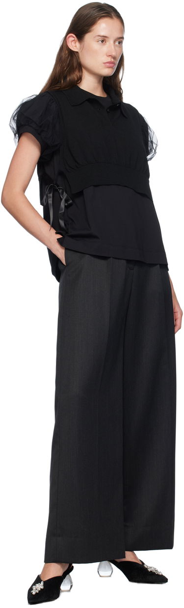 Tielko Simone Rocha Simone Rocha Embellished Knit Vest Čierna | VMK6WB 0646, 3