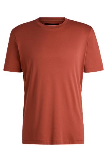 Tričko BOSS Mercerized Cotton Regular Fit T-Shirt Červená | 50509277, 0