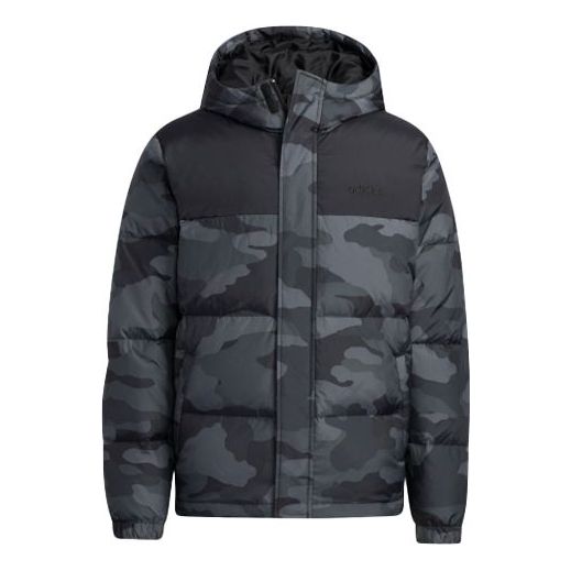 Prešívaná bunda adidas Originals Neo Camouflage Hooded Puffer Jacket Rôznofarebný | H45239, 0