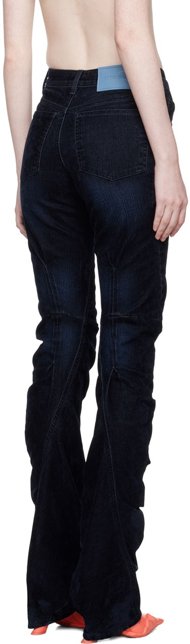 Džínsy Ottolinger Ottolinger Offset Scrunch Jeans Modrá | 1701712, 2