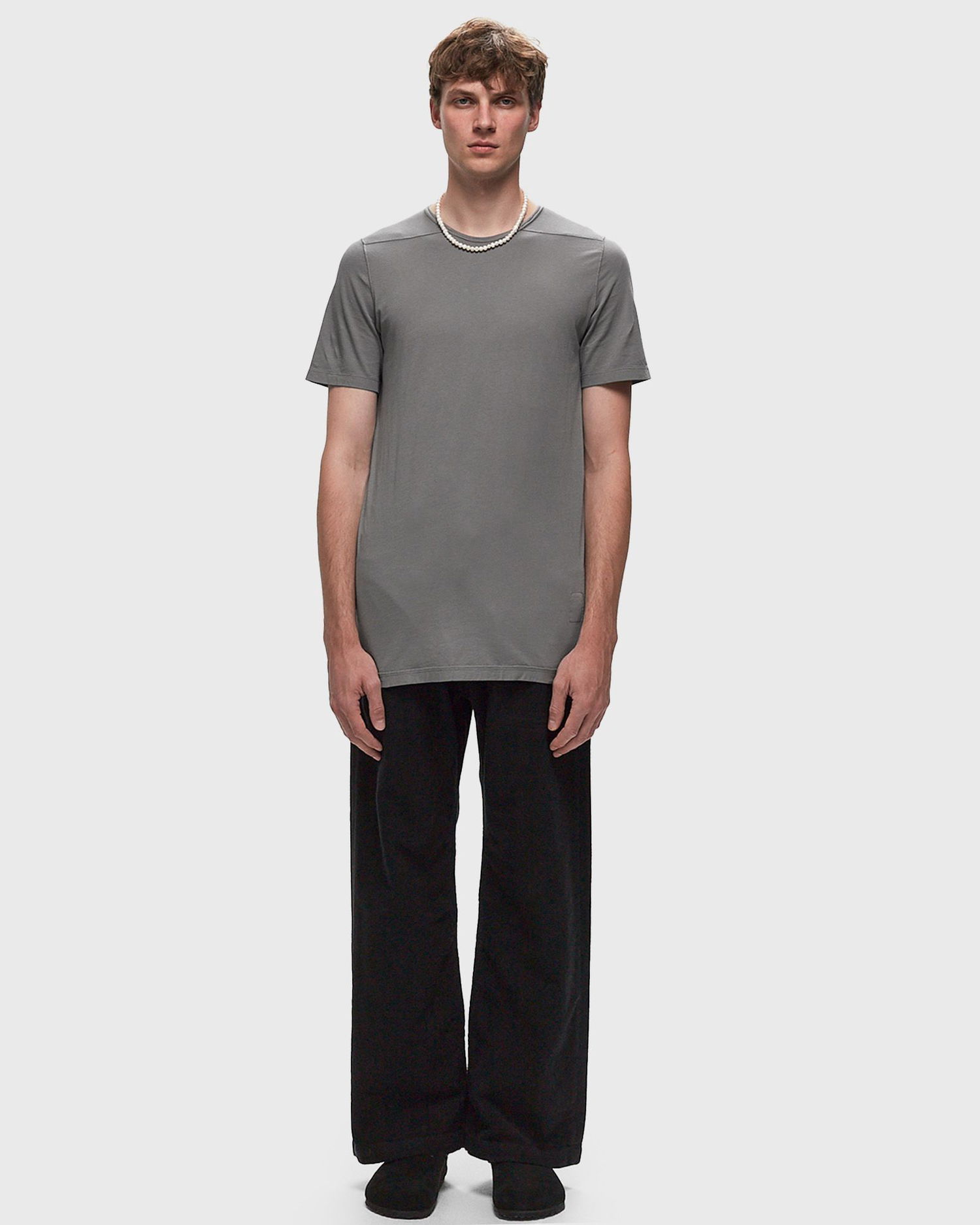 Tričko Rick Owens DRKSHDW KNIT T-SHIRT-LEVEL T Šedá | DU02D2250-RNP-88, 1