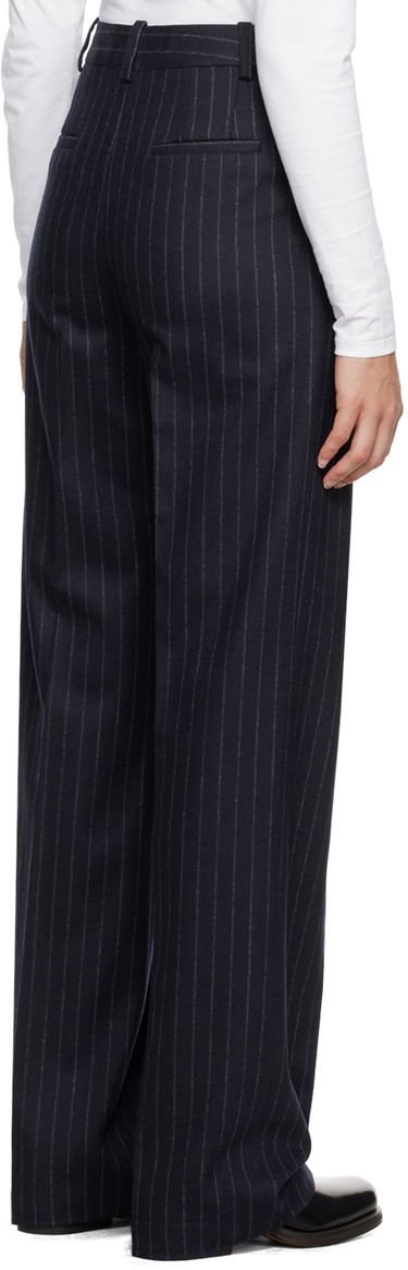 Nohavice Loulou de Saison Loulou de Saison Amoya Pinstriped Trousers Navy | AMOYA, 2