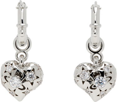 Náušnice Vivienne Westwood Lee Heart Drop Earrings with Crystals Metalická | 6202017F-02P102-, 0