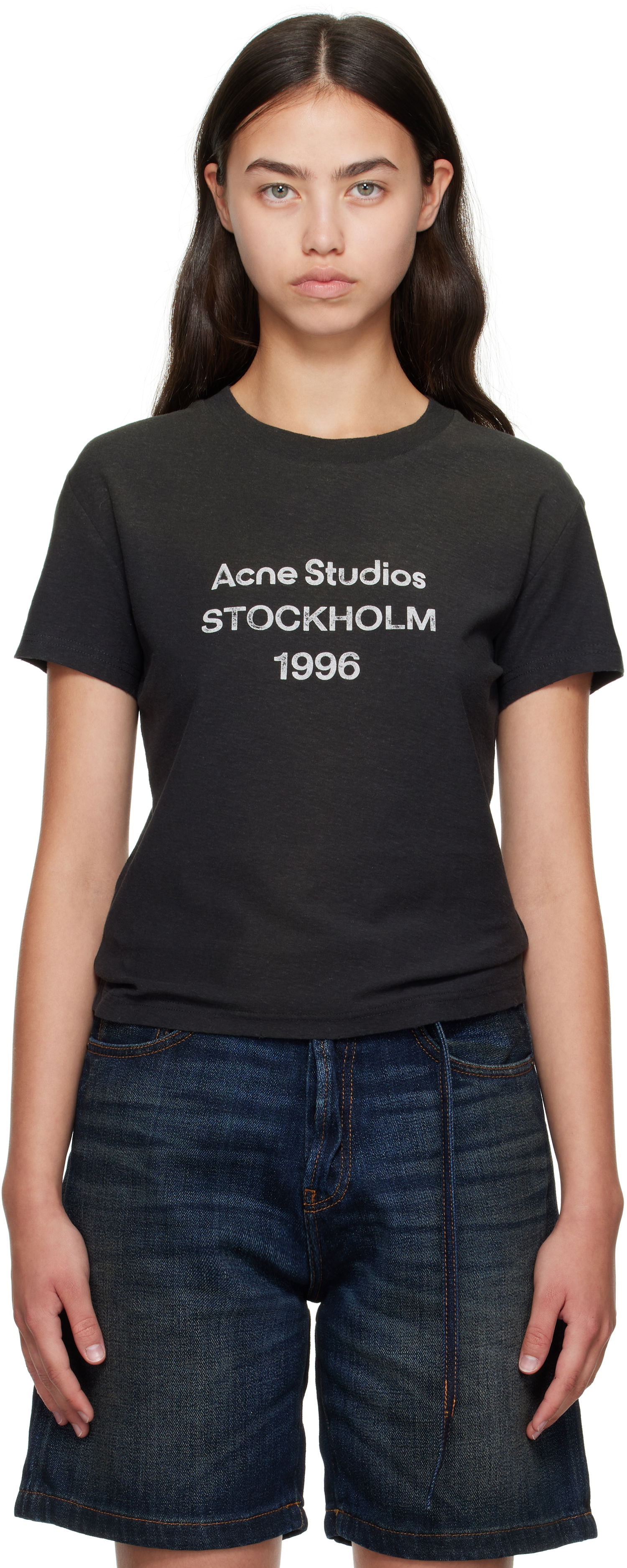 Tričko Acne Studios Acne Studios Logo T-Shirt Čierna | CL0395-, 0