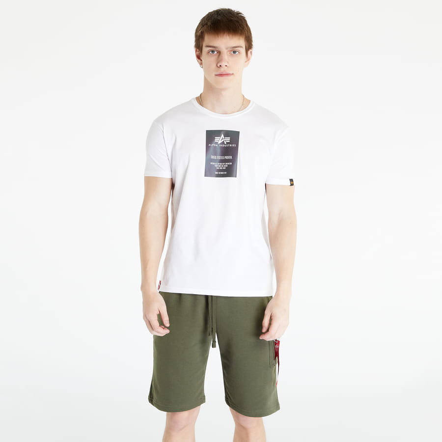 Tričko Alpha Industries Rainbow Reflective Label T-shirt Biela | 126501RR-09, 0