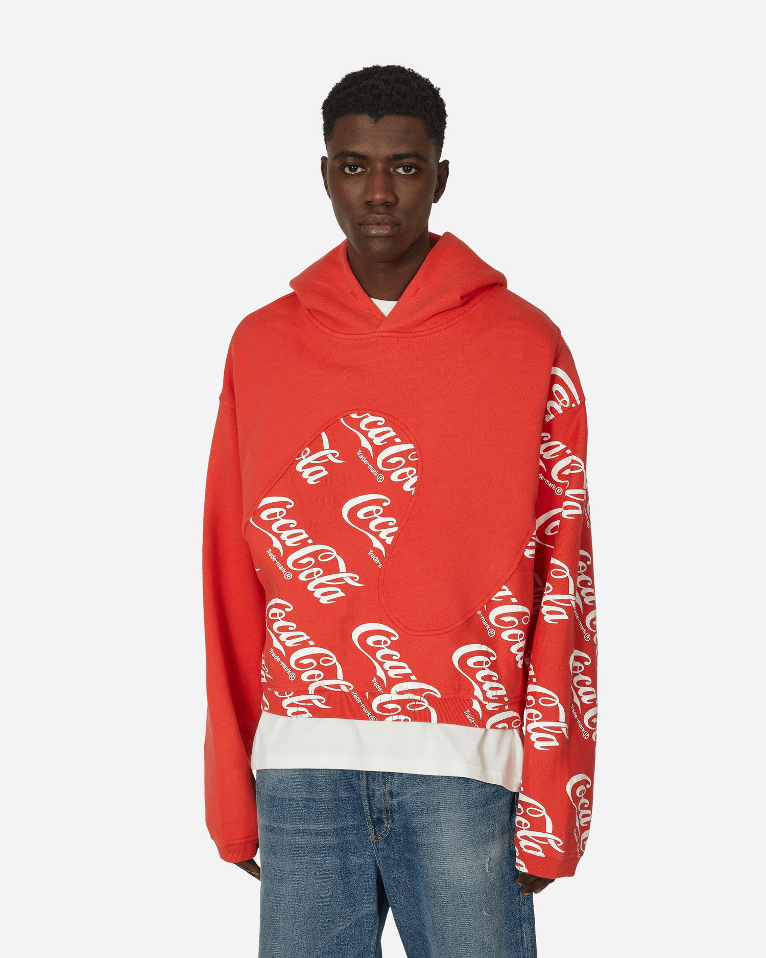 Mikina ERL Swirl Hooded Sweatshirt Červená | ERL08T024 1, 0