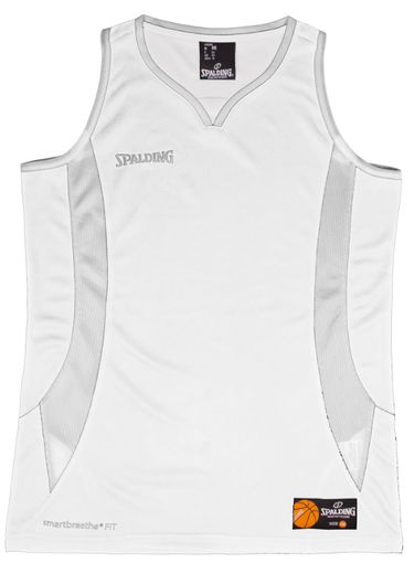 Tielko Spalding Spalding Jam Tank Top Biela | 40221001-whitesilvergrey, 0