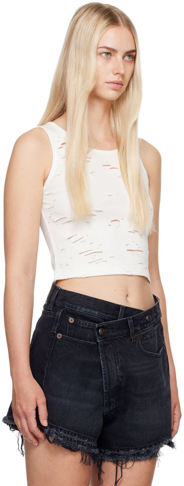 Tielko R13 R13 Distressed Tank Top Biela | R13WK080-K001B, 1