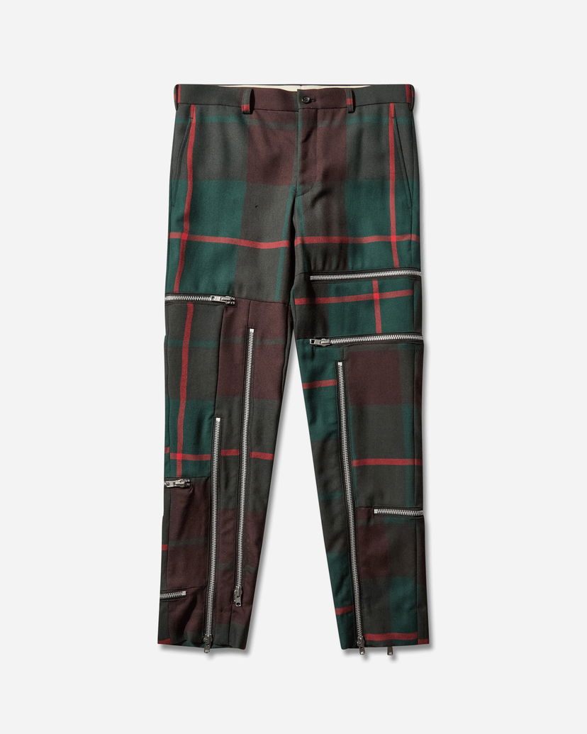 Nohavice COMME des GARÇONS Wool Tartan Check Zip Trousers Rôznofarebný | PP-P034-W25 2