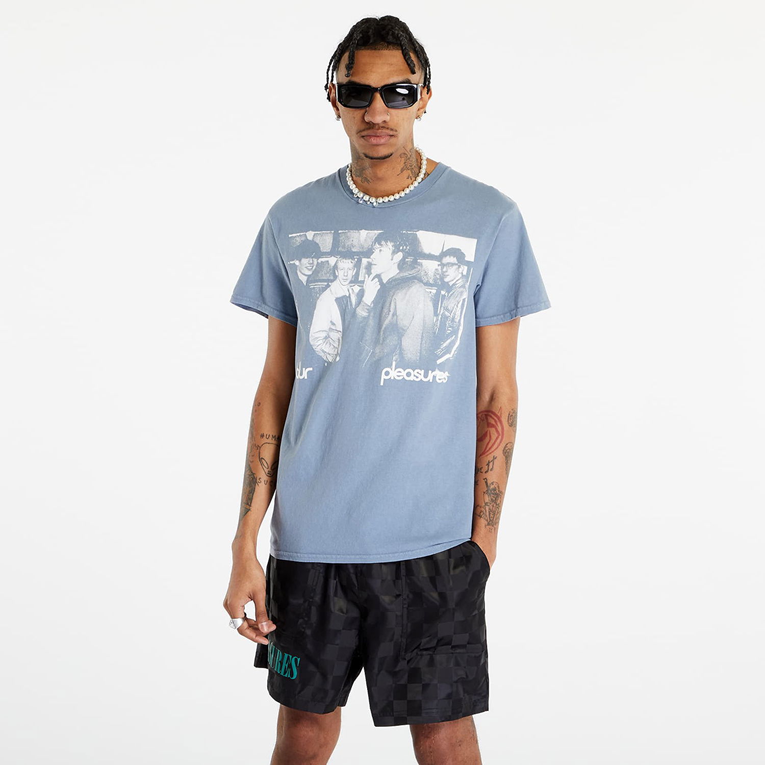 Tričko Pleasures Movin' On T-Shirt Modrá | P23SP032 SLATE, 0