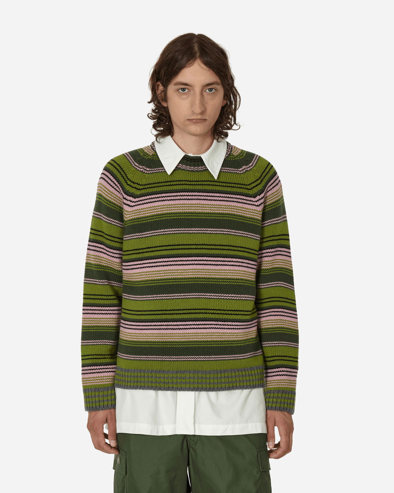 Sveter KENZO Rue Vivienne Crewneck Sweater Zelené | FD65PU4033CP 56, 1