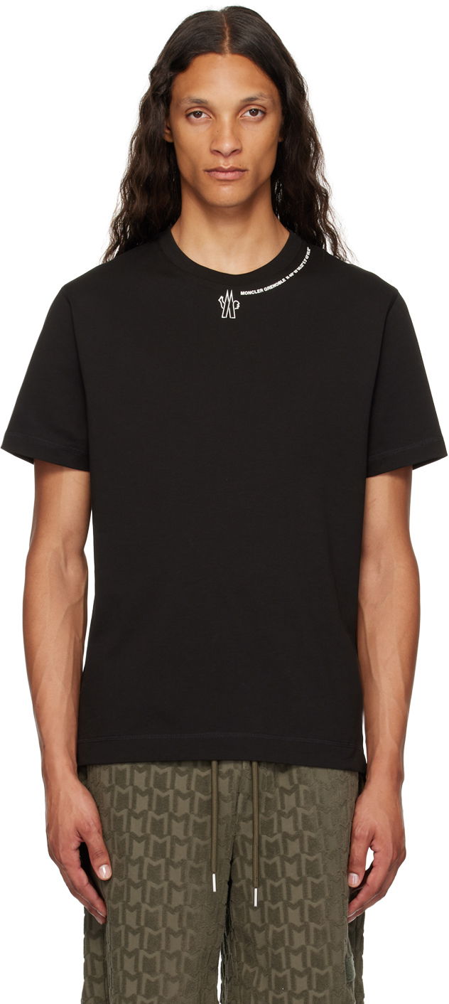 Grenoble Black Printed Logo T-Shirt