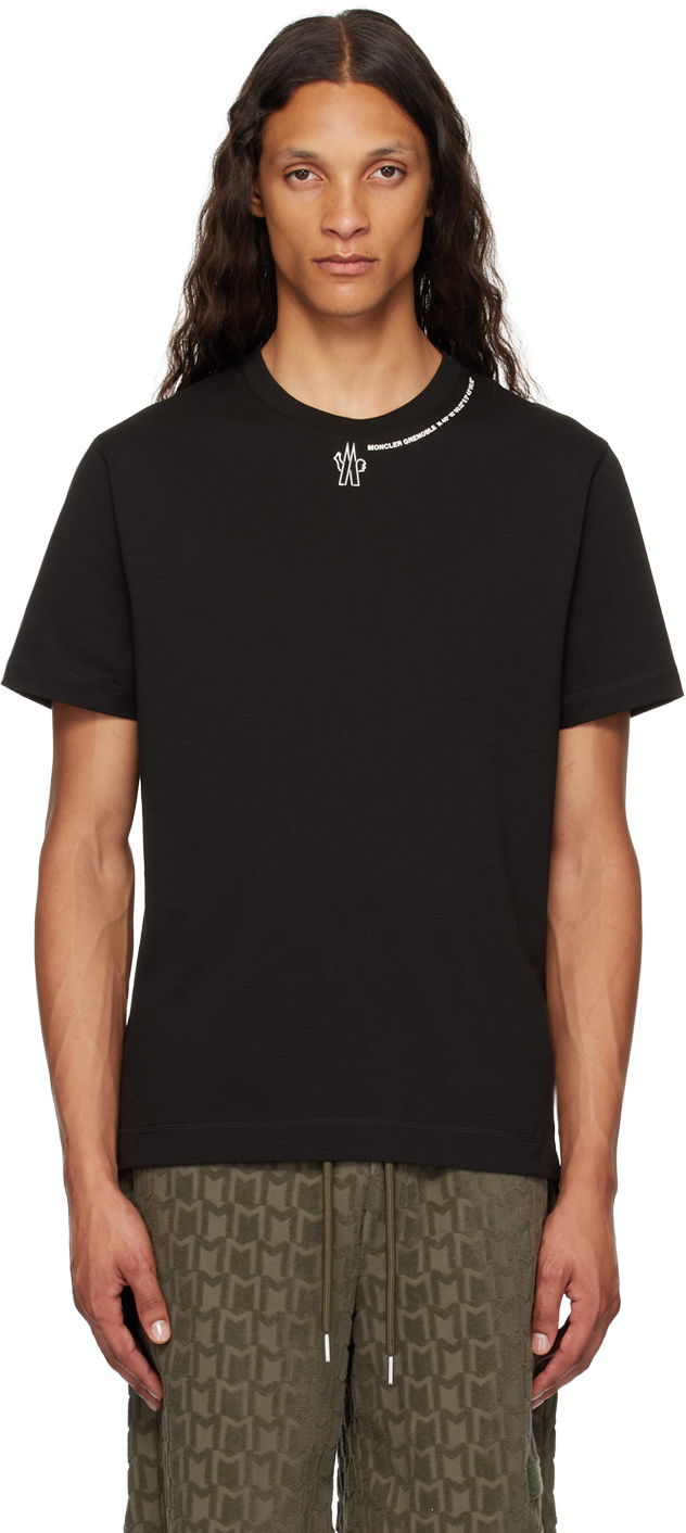 Tričko Moncler Grenoble Black Printed Logo T-Shirt Čierna | J20978C0000283927, 0