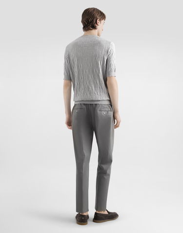 Sveter Dolce & Gabbana Dolce & Gabbana Silk Short Sleeve Sweater Šedá | GXX03TJBSLXN0038, 2