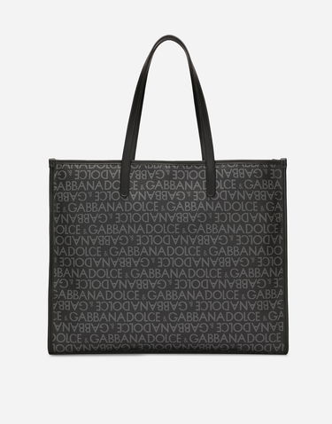 Tote bag Dolce & Gabbana Large Coated Jacquard Shopper Čierna | BM2274AJ7058B969, 3