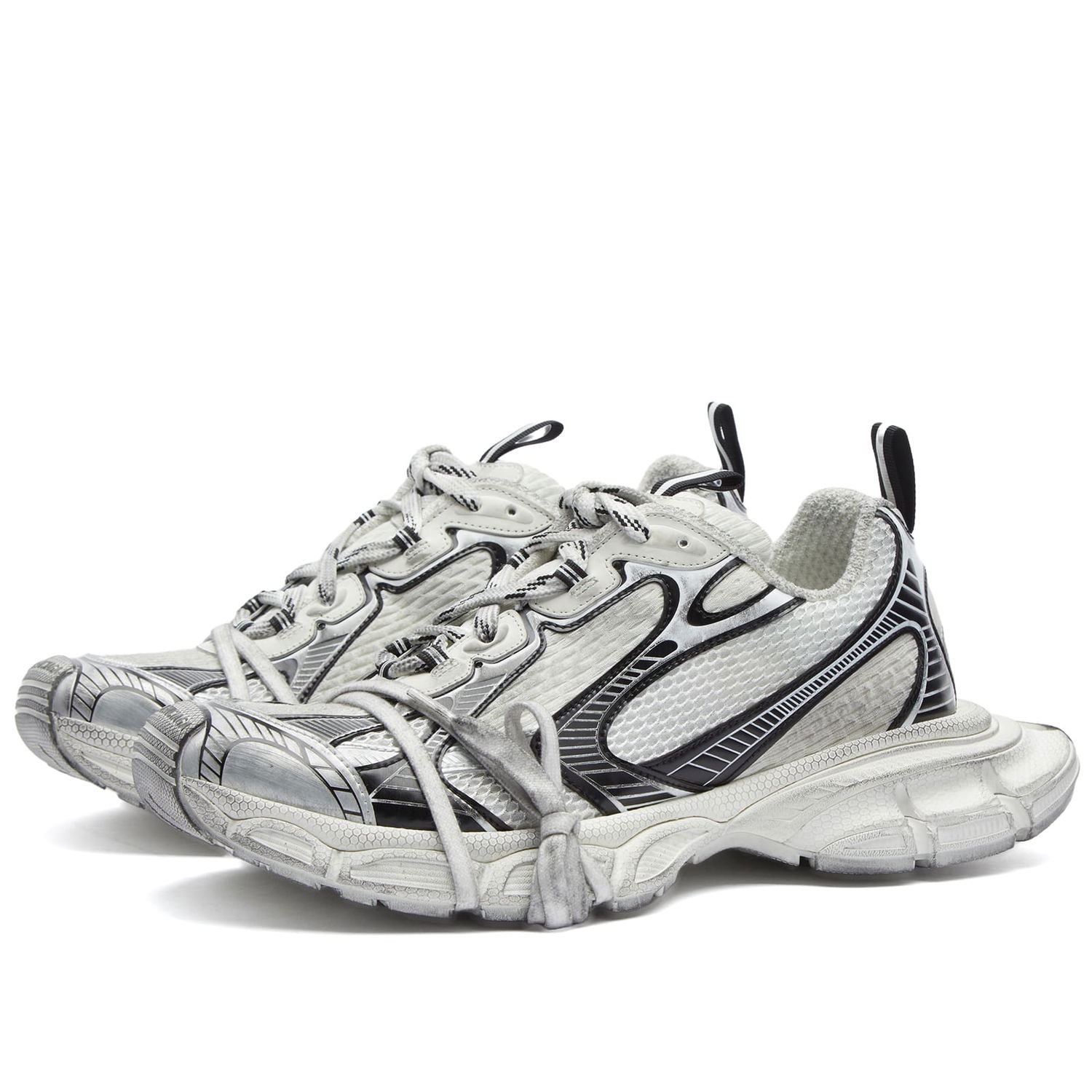 Tenisky a topánky Balenciaga Men's 3XL Sneakers in Eggshell/Black, Size UK 10 | END. Clothing Šedá | 734734-W3XL4-9710, 0