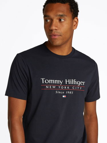 Tričko Tommy Hilfiger Tommy Hilfiger Logo Crew Neck T-Shirt Navy | MW0MW38621DW5, 3