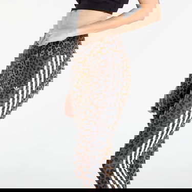 Legíny adidas Performance 3-Stripes Leopard Print Leggings Hnedá | JW7308, 4