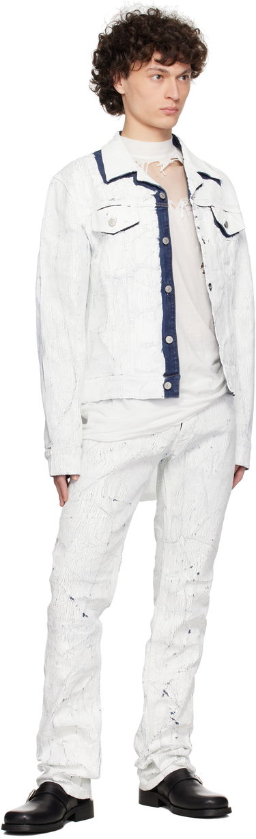 Džínsy Maison Margiela MM6 Maison Margiela 5 Pocket Cracked Jeans Biela | SH2LA0018 M30028, 3