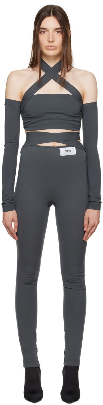 Legíny Dolce & Gabbana Gray Kim Kardashian Edition Leggings Šedá | FTCTUT FUGPO, 0
