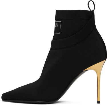 Tenisky a topánky Balmain Crewneck Knit Ankle Boots Čierna | EN1TE102TKAB, 2