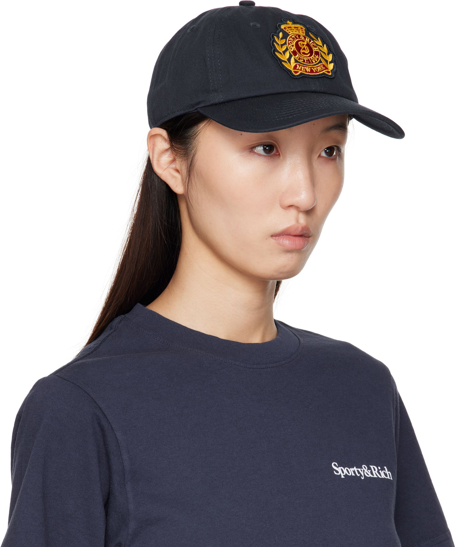 Šiltovka Sporty & Rich Sporty & Rich 'NY' Crest Cap Navy | AC040602234BL106, 1