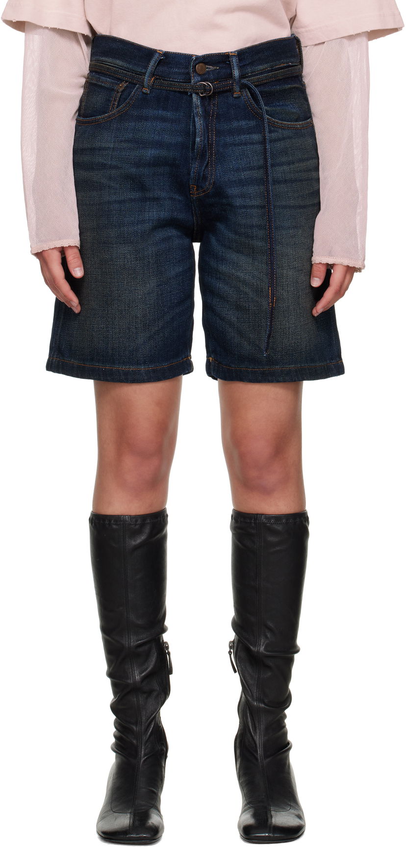 Šortky Acne Studios Acne Studios Loose Fit Denim Shorts Modrá | CE0067-