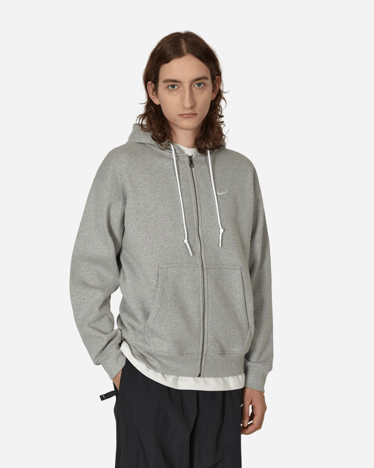 Mikina Nike Solo Swoosh Full-Zip Hoodie Šedá | DR0403-063, 1
