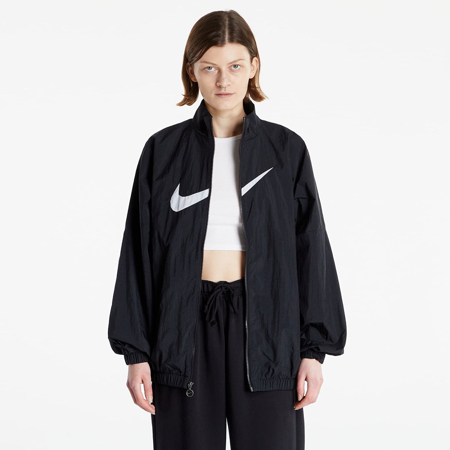 Vetrovka Nike NSW Essential Woven Jacket Hbr Black/ White Čierna | DM6181-010, 0
