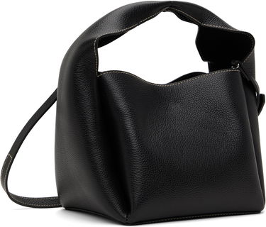 Taška cez rameno TOTEME TOTEME Grained-Leather Bucket Bag Čierna | 233-9111-613, 2