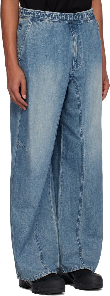 Džínsy WOOYOUNGMI WOOYOUNGMI Banded Wide Jeans Modrá | W243PT26, 1