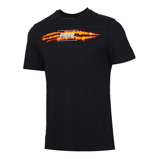 Tričko Puma Printed Sports Short Sleeve T-Shirt Čierna | 599427-51, 0