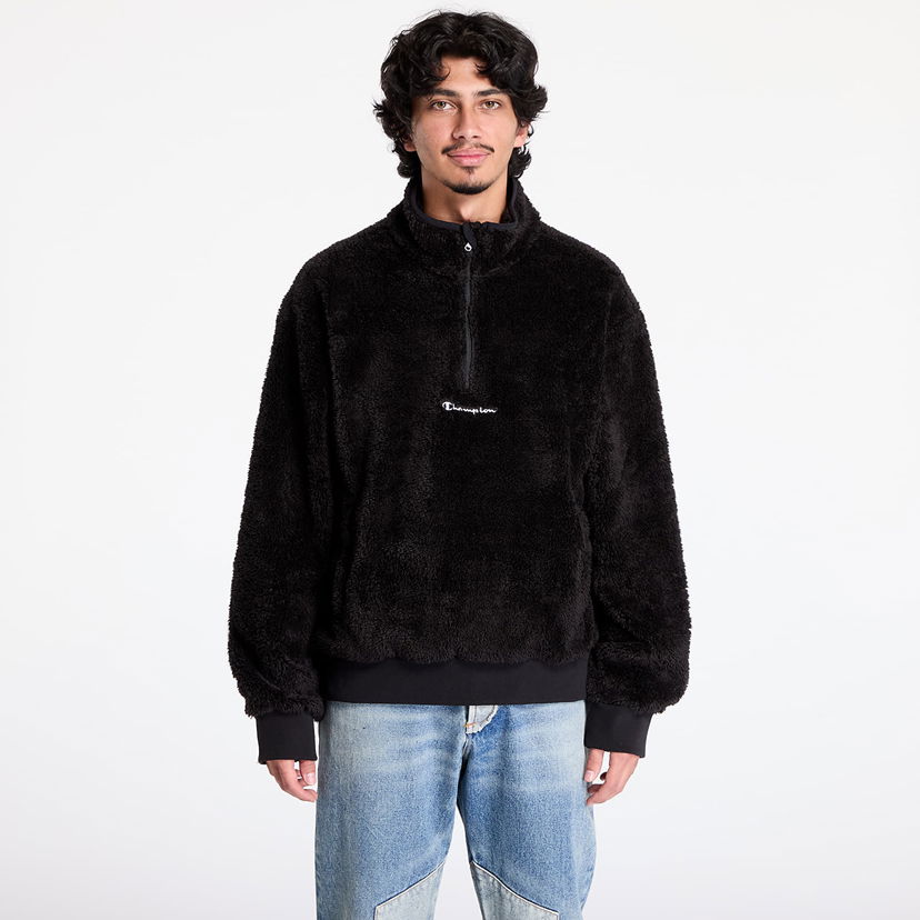 Mikina Champion Sweatshirt Half Zip Top Black M Čierna | 220285 CHA KK001