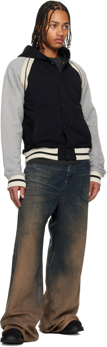 Bunda Palm Angels Curved Logo Varsity Jacket Čierna | PMEK013F25FLE0011008, 3