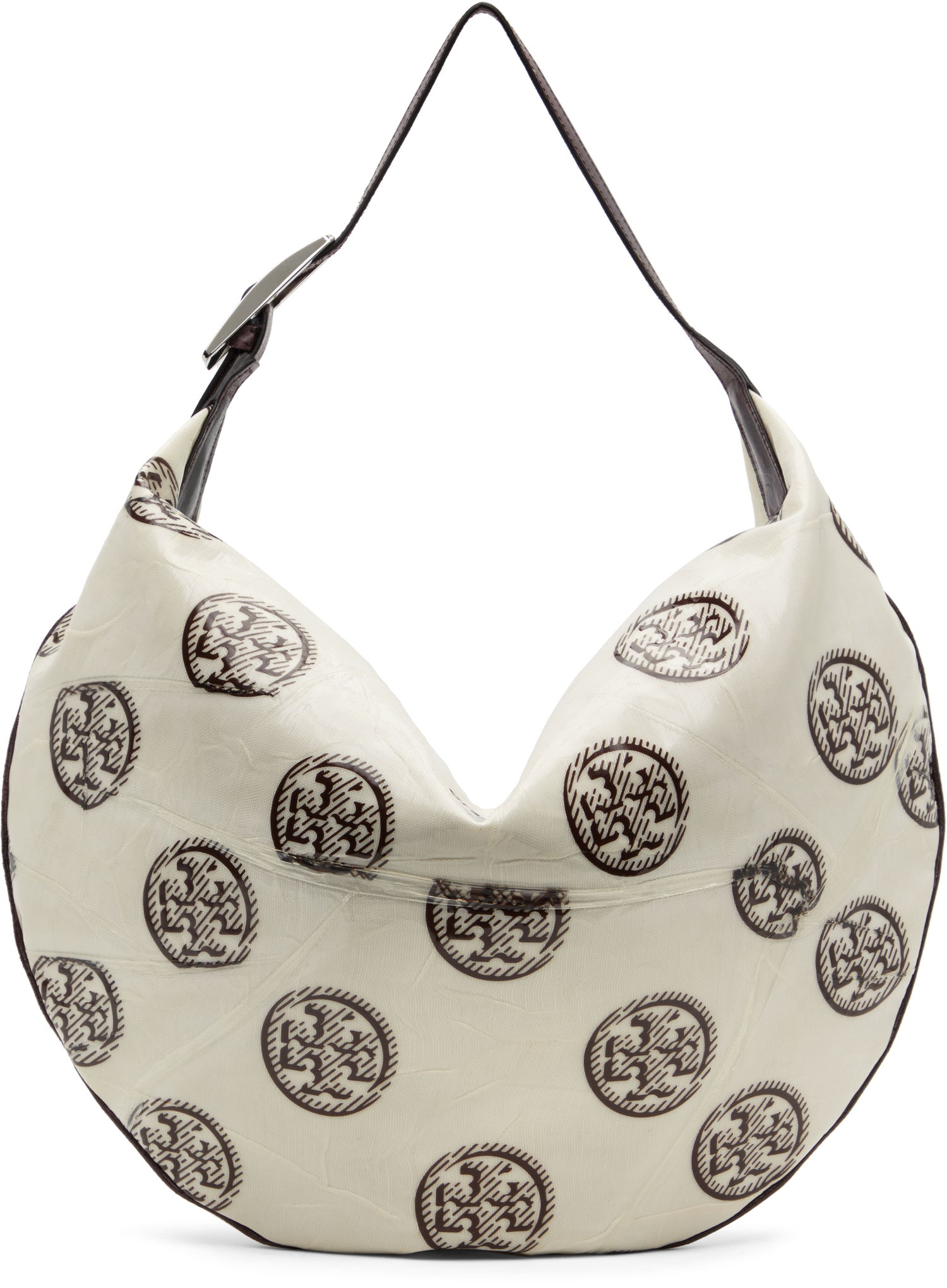 Taška cez rameno Tory Burch Tory Burch T Monogram Balloon Bag Biela | 171915-102, 0