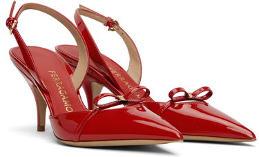 Tenisky a topánky FERRAGAMO Ferragamo Gylla Mini Bow Slingback Pump Heels Červená | 781108, 3