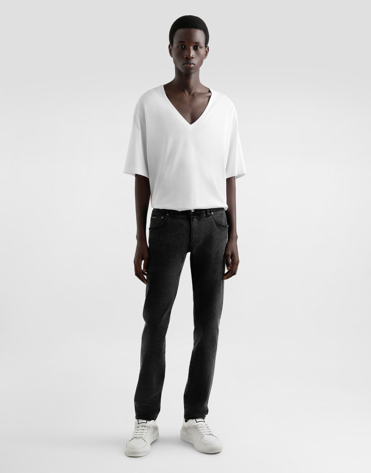 Džínsy Dolce & Gabbana Skinny Stretch Cotton Jeans Čierna | GY07LDG8MI6S9001, 1