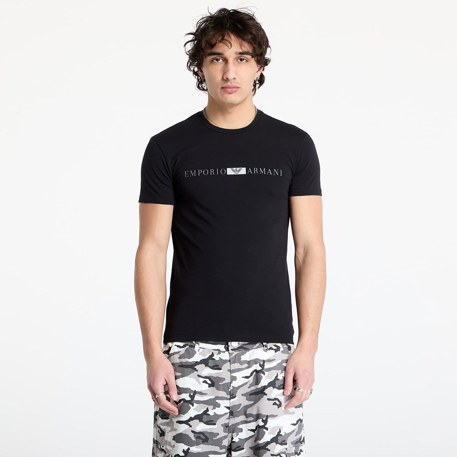 Tričko Emporio Armani Knit Crew Neck T-Shirt Čierna | 111971 4F525 00020, 0