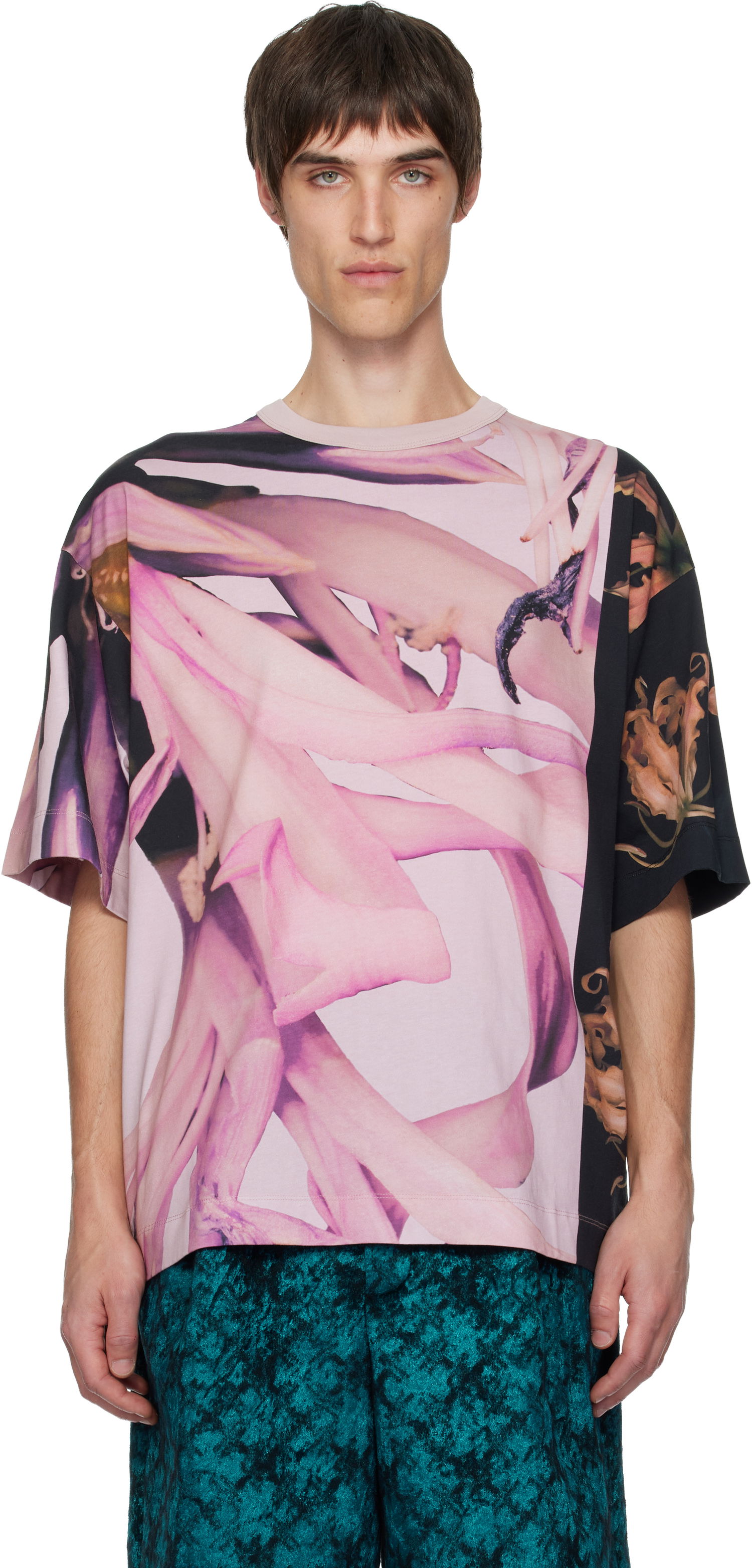 Tričko Dries Van Noten Dries Van Noten Floral Print Oversized T-shirt Rôznofarebný | 252-021109-2602, 0