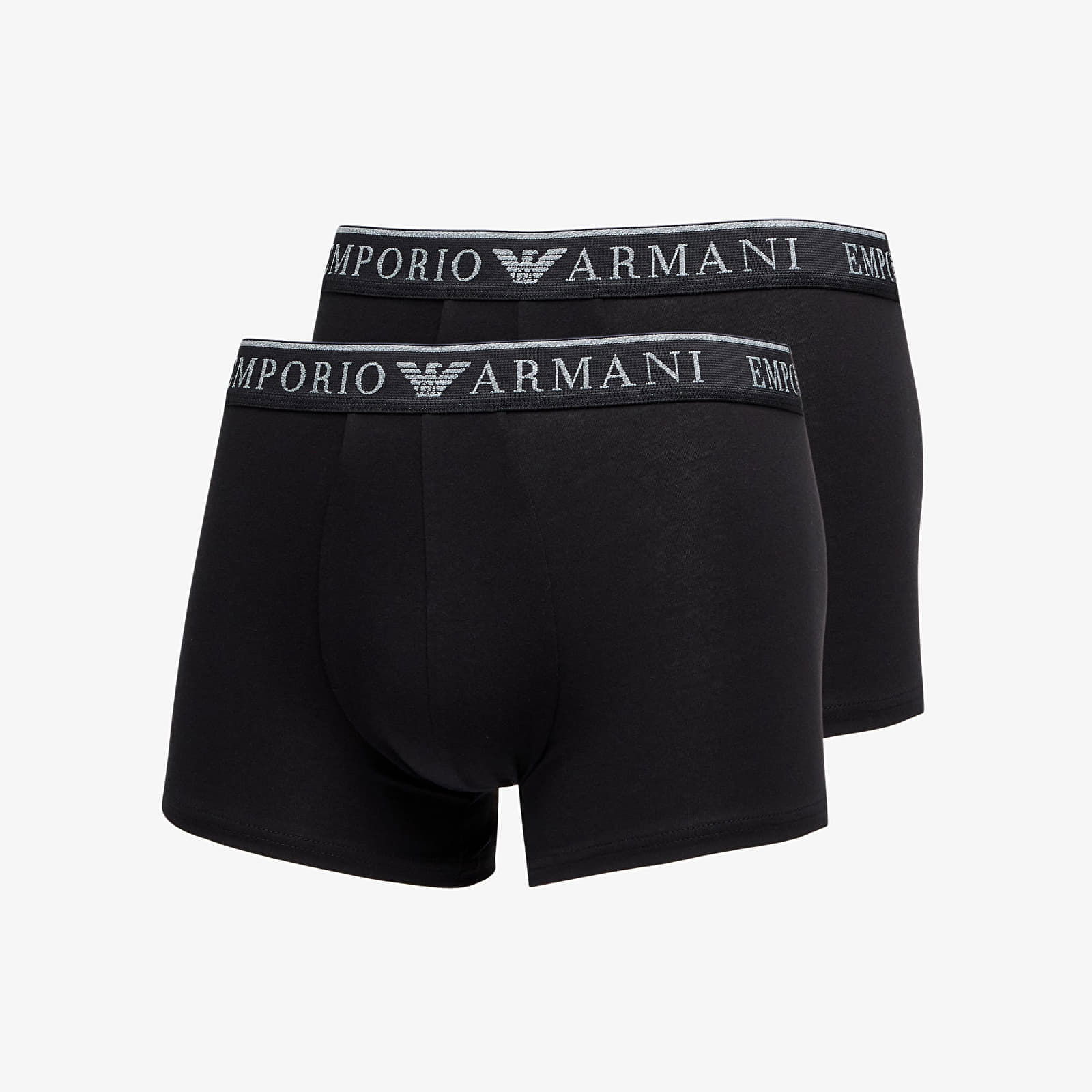 EA7 Men's Knit Trunk 2-Pack Nero/ Nero L