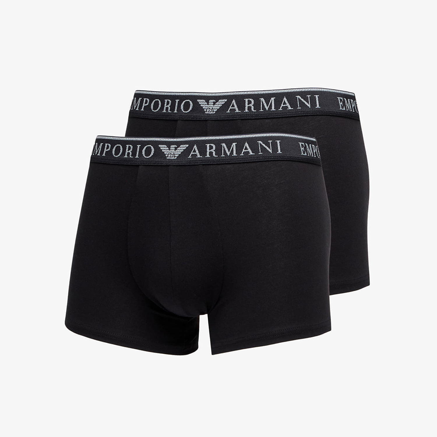 Spodná bielizeň a ponožky Emporio Armani EA7 Men's Knit Trunk 2-Pack Nero/ Nero L Čierna | 111769 4F720 23820, 0