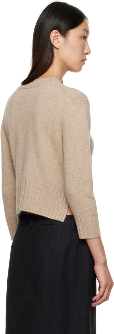Sveter Loulou de Saison Loulou de Saison Mora LDS Cropped Cashmere Sweater Béžová | MORA LDS, 2