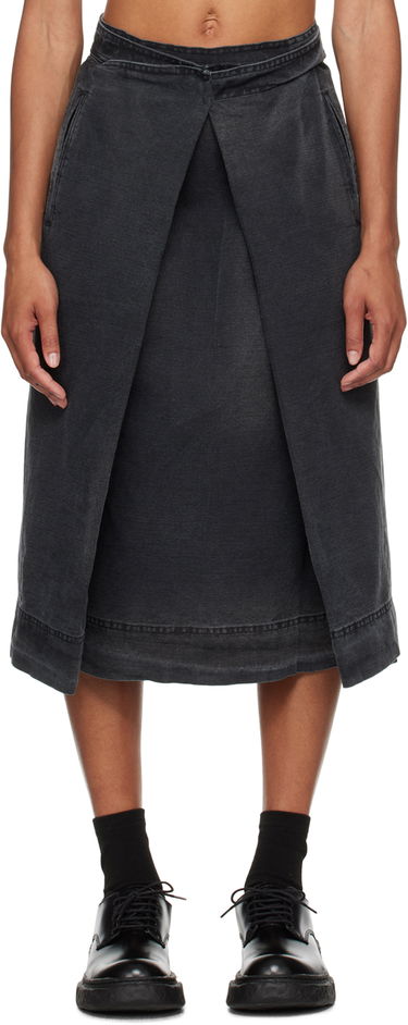 Sukňa YMC YMC George Midi Wrap Skirt Čierna | Q3WAA, 0