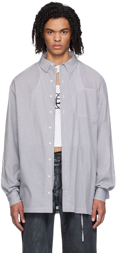 Košeľa Ottolinger Ottolinger Oversized Pinstriped Shirt Šedá | 1103101, 0