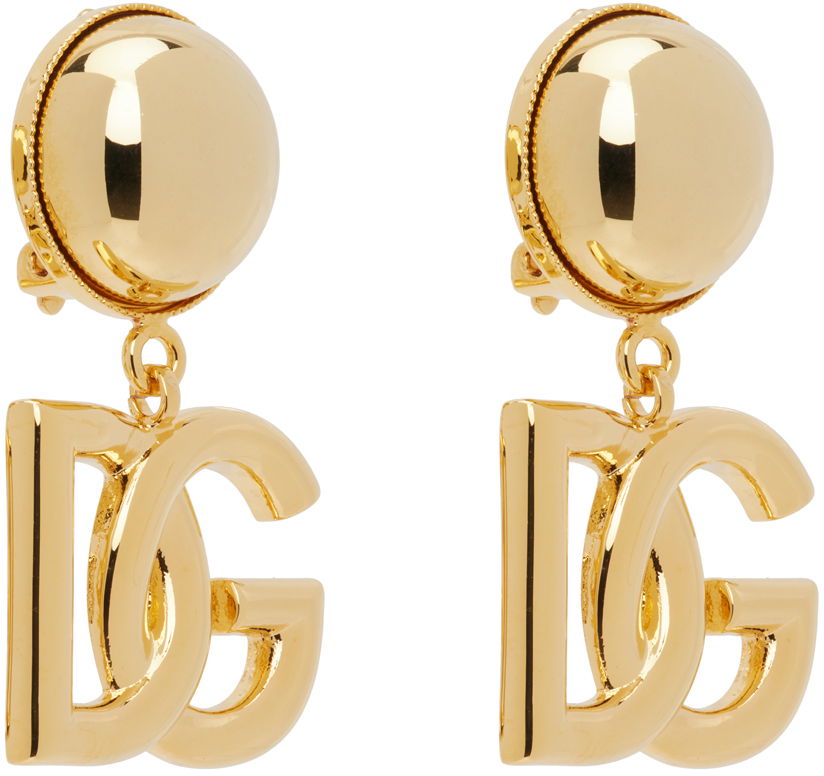 Náušnice Dolce & Gabbana Gold 'DG' Earrings Metalická | WEN6P6 W1111, 1