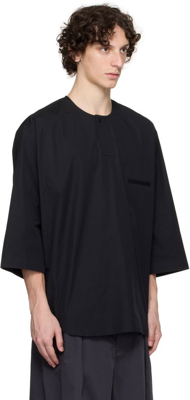 Košeľa LEMAIRE Lemaire Short Sleeve Henley Čierna | TO1326 LF839, 1