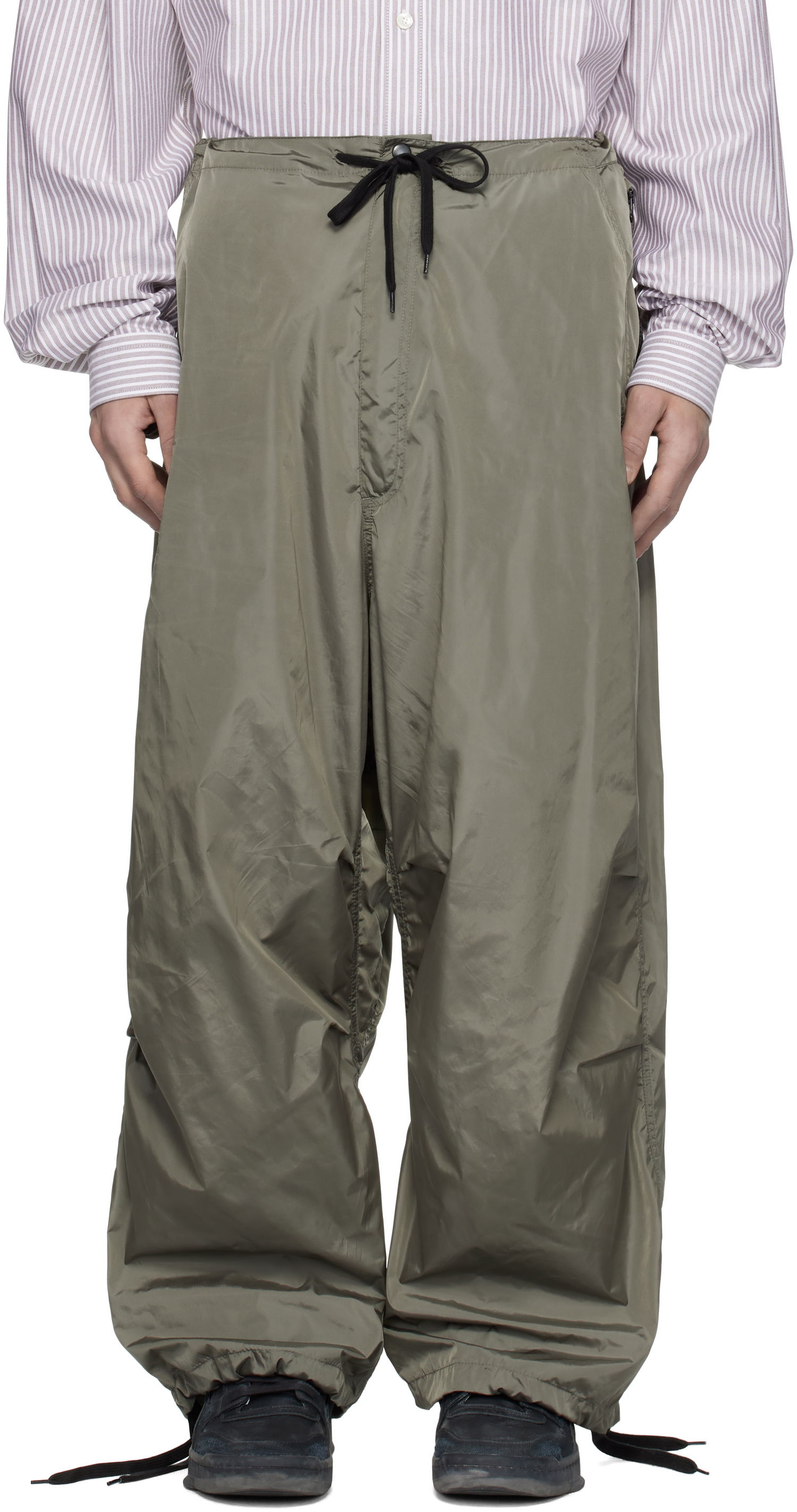 Nohavice HED MAYNER Satin Track Pants Zelené | RMCJ00GC99FAB0030900, 0